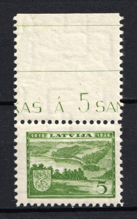 1938 Latvia 5 S (Control Text)