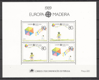 1989 Madeira Portugal Block Sheet CV 30 EUR (MNH)
