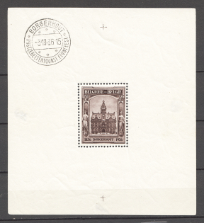 1936 Belgium Block Sheet CV 60 EUR (Cancelled)