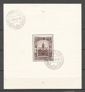 1936 Belgium Block Sheet CV 60 EUR (Cancelled)