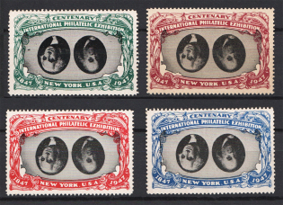 1947 USA New York Centenary Philatelic Exhibition (Inverted Centers, Error, MNH)