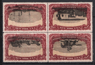1947 USA New York Centenary Philatelic Exhibition (Inverted Centers, Error)