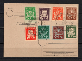 1946 Germany Soviet Russian Occupation Zone Lubbenau Local Issues postcard CV 80 EUR