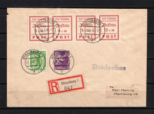 1946 Germany Soviet Russian Occupation Zone Strausberg Local Issues mixed franking R cover CV 40 EUR