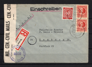 1946 Germany Soviet Russian Occupation Zone Welmar Thuringen mixed franking censorship R cover