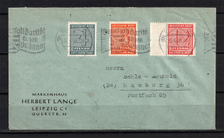 1946 Germany Soviet Russian Occupation Zone Leipzig cover with Cinderella