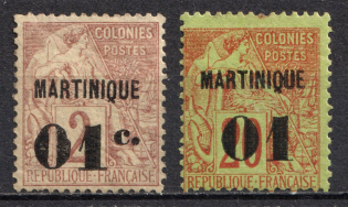 1888-91 Martinique, French Colonies (CV $20)