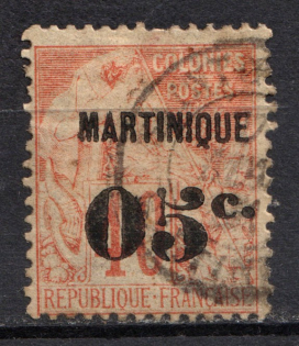1888-91 05c Martinique, French Colonies (CV $50, Canceled)
