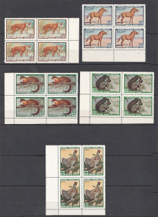 1959 Animals of USSR, Soviet Union USSR (Blocks of Four, MNH)