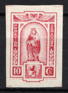 1936 10c Spain Zaragoza Airmail, Non-Postal