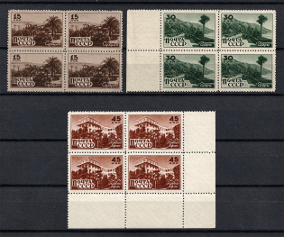 1946 Sanatoriums, Soviet Union USSR (Blocks of Four, MNH)