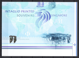 2004 Singapure Souvenir Block (Inverted Silver and Black, Print Error, MNH)