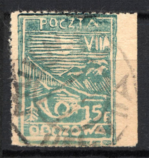 1944 15F Poland Murnau - Offlag VIIA Poczta Obozowa (Signed Kalawski, Canceled)
