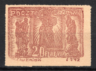 1944 20F Poland Murnau - Offlag VIIA Poczta Obozowa (Signed Kalawski, MNH)
