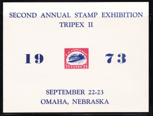 1973 USA Philatelic Exhibition Inverted Jenny Souvenir Block (MNH)