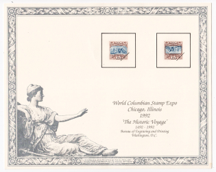 1992 USA World Columbian Stamp Expo Souvenir Block (MNH)