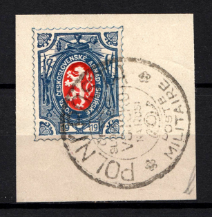 1919-20 Czechoslovakian Legion in Siberia (Czech Corp Postmark, Type I)
