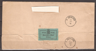 1871 Germany Service mail cover Zittau-Marienthal with cinderella