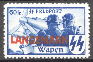1943 Germany Reich Belgian Legion Not Issued Stamp (Specimen, CV $230, MNH)
