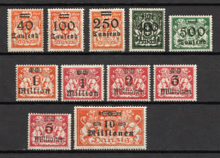 1923 Germany Danzig Gdansk (CV $20, Full Set)