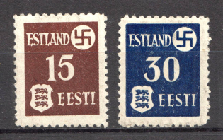 1941 Germany Occupation of Estonia (CV $50, Yellow Paper, Signed)