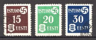 1941 Germany Occupation of Estonia (CV $65, Signed, Full Set, Canceled)
