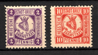 1895 Darmstadt Courier Post, Germany (Full Set, CV $20)