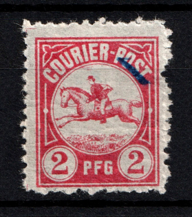 1895 2pf Dormund Courier Post, Germany (CV $15)