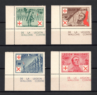 1942 Reich Belgian Wallonia Legion, Germany (Corner, Full Set, CV $170, MNH)