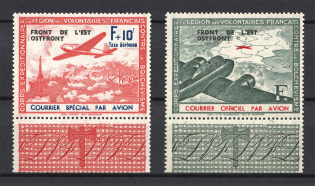 1942 Germany Reich French Legion Airmail (Fields, CV $65, Full Set, MNH)