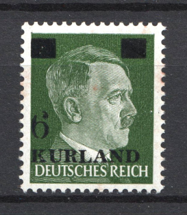 1945 6/5pf Occupation of Kurland, Germany (Broken `6`, CV $365, Signed, MNH)