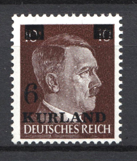 1945 6/10pf Occupation of Kurland, Germany (Broken `6`, CV $130, Signed, MNH)