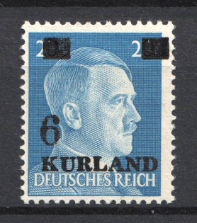 1945 6/20pf Occupation of Kurland, Germany (Shifted Overprint, MNH)
