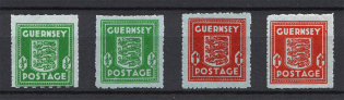 1942 Germany Occupation of Guernsey (Grey Paper Shades, Full Set, CV $140, MNH/MVLH)