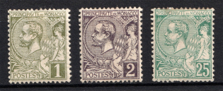 1891-94 Monaco (Mi. 11, 12, 16, CV $500)
