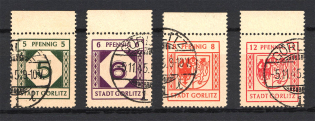 1945 Gorlitz, Local Mail, Soviet Russian Zone of Occupation, Germany (Full Set, GORLITZ Postmark)