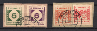 1945 Gorlitz, Local Mail, Soviet Russian Zone of Occupation, Germany (Full Set, GORLITZ Postmark)