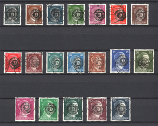 1945 Lobau, Local Mail, Soviet Russian Zone of Occupation, Germany (Mi.#3-21, CV $1500, Canceled)