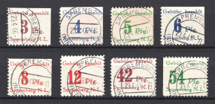 1946 Spremberg, Local Mail, Soviet Russian Zone of Occupation, Germany (Perforated, Full Set, SPREMBERG Postmark)