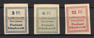 1945 Runderoth, Local Mail, Soviet Russian Zone of Occupation (Mi.#1B-3B, Full Set, CV $450)