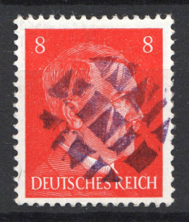 8pf Hitler Overprints, Local Mail, Soviet Russian Zone of Occupation, Germany (MNH)