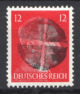 12pf Hitler Overprints, Local Mail, Soviet Russian Zone of Occupation, Germany (Signed)