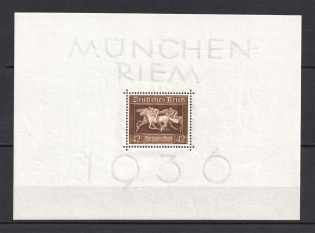 1936 Third Reich, Germany (Block Sheet #4x, CV $40, MNH)