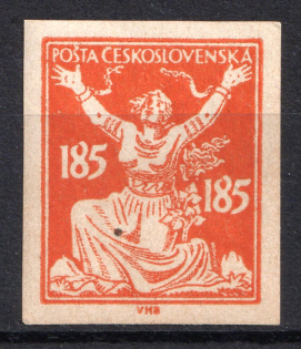 1920-22 185H Czechoslovakia (IMPERFORATED, MNH)