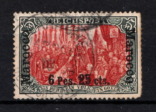 1903 6.25P Morocco German Offices Abroad (Mi.19IV, CV $440, Canceled)