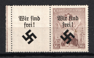 1939 3K Moravia-Ostrava Bohemia and Moravia, Germany Local Issue (Signed, CV $80, MNH)