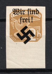 1939 2h Moravia-Ostrava Bohemia and Moravia, Germany Local Issue (Signed, CV $70, MNH)