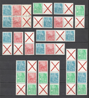 1957-59 German Democratic Republic, Germany (2 Scans, Full Sets, CV $125, MH/MNH/Canceled)