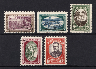 1932 Latvia (Perforated, Full Set, Canceled, CV $50)