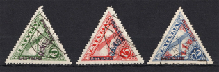1931 Latvia Airmail (Perforated, Full Set, Canceled, CV $65)